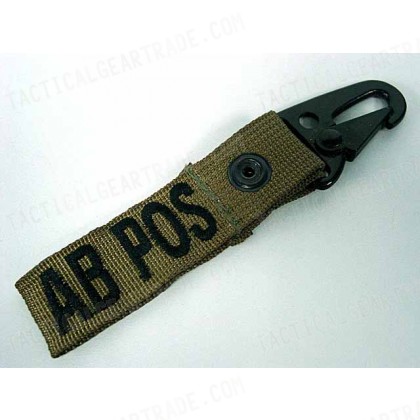 AB POS Blood Type Identification Strap Tan