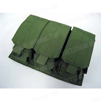 Flyye 1000D Molle Triple M4/M16 Magazine Pouch OD