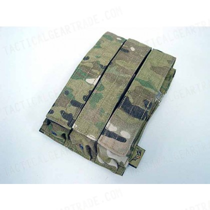 Flyye 500D Molle Triple MP5 Magazine Pouch Multicam