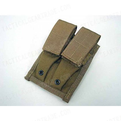 Flyye 1000D Molle Double 9mm Pistol Magazine Pouch Coyote Brown