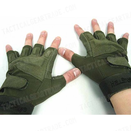 Special Operation Tactical Half Finger Assault Gloves OD
