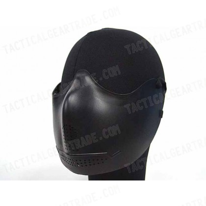 Airsoft X-Eye Half Face Mouth Protector Iron Mask Black