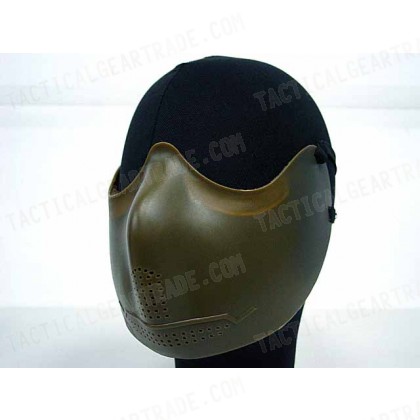 Airsoft X-Eye Half Face Mouth Protector Iron Mask OD