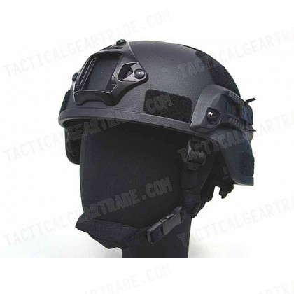 MICH TC-2000 ACH Helmet with NVG Mount & Side Rail Black