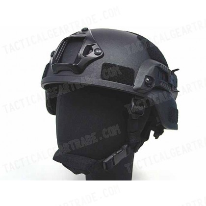 MICH TC-2000 ACH Helmet with NVG Mount & Side Rail Black