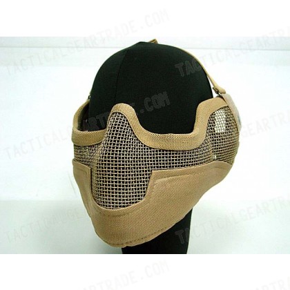 Stalker Type Half Face Metal Mesh Raider Mask Ver. 2 Tan