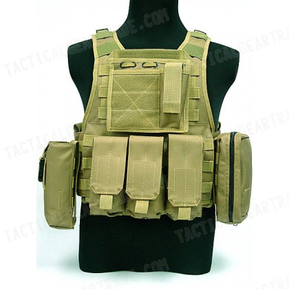 USMC MOD Molle Assault Plate Carrier Vest Coyote Brown