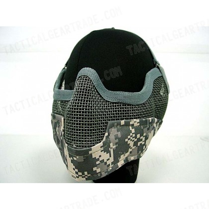 Stalker Type Half Face Metal Mesh Raider Mask Ver. 2 ACU Camo