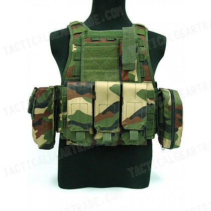 USMC MOD Molle Assault Plate Carrier Vest Camo Woodland