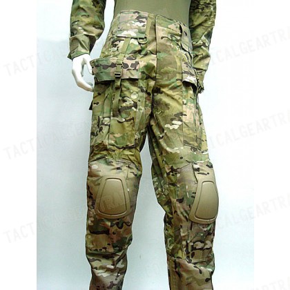 Tactical Combat Pants with Knee Pads Multi Camo