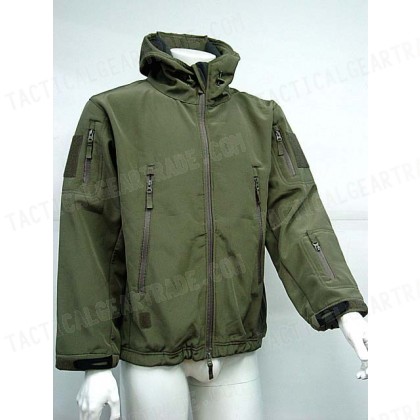 Stealth Hoodie Shark Skin Soft Shell Waterproof Jacket OD