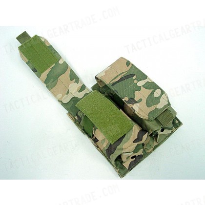 Airsoft Molle Double Magazine Pouch Multi Camo