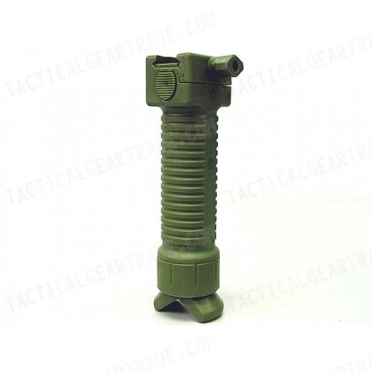 RIS Picattinny 20mm Rail Tactical Foregrip Grip w/Bipod OD