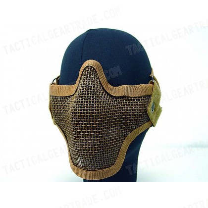 Black Bear Airsoft Stalker Style Shadow Mesh Mask Brown