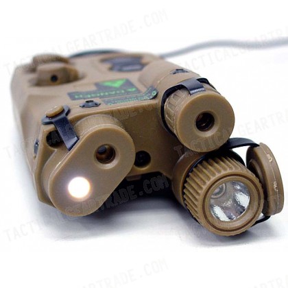 AN/PEQ-16 with Red/Green Laser & Dual LED Illuminator Tan