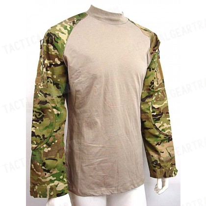 Tactical Long Sleeve Combat Shirt Multi Camo