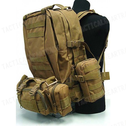 CamelPack Tactical Molle Assault Backpack Coyote Brown