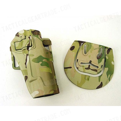 CQC Colt 1911 M1911 RH Pistol Paddle & Belt Holster Multi Camo