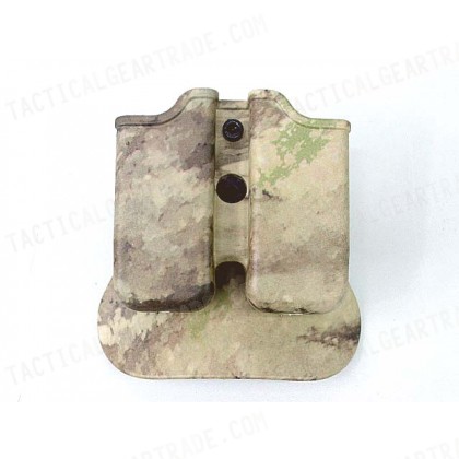 IMI Style Double Pistol Magazine Paddle Pouch A-TACS Camo