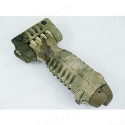 Tactical 20mm RIS Spring Total Bipod Foregrip Grip A-TACS Camo