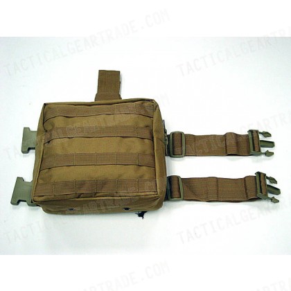 Molle Drop Leg Panel Utility Waist Pouch Bag Coyote Brown