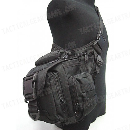 Tactical Utility Shoulder Pack Carrier Bag Black