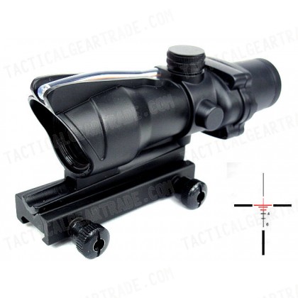 ACOG Type 4x32 Optical Fiber Red Cross Sight Scope Black