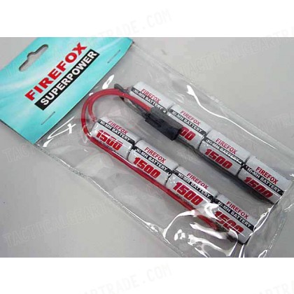 Firefox 9.6V 1500mAh Ni-MH Airsoft AEG RC CQB/R Battery