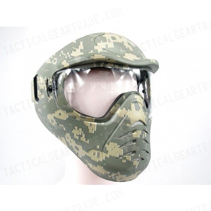 APS Heavy Duty Face Mask with Anti-Fog Lens Digital ACU Camo