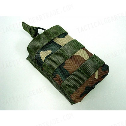 Molle Open Top Magazine/Walkie Talkie Pouch Camo Woodland