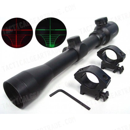 3-9x32 32mm Red/Green Illuminated Crosshair Rifle Scope