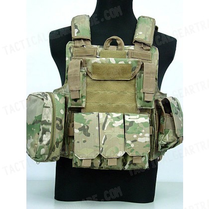 Molle Combat Strike Plate Carrier CIRAS Vest Multi Camo