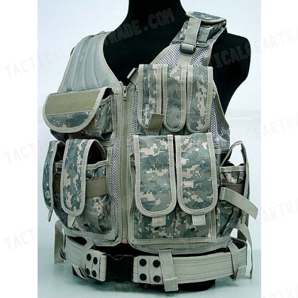 Airsoft Tactical Hunting Combat Vest Digital ACU Camo