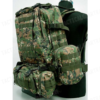 CamelPack Tactical Molle Assault Backpack Digital Camo Woodland