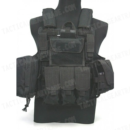 Molle Combat Strike Plate Carrier CIRAS Vest Black