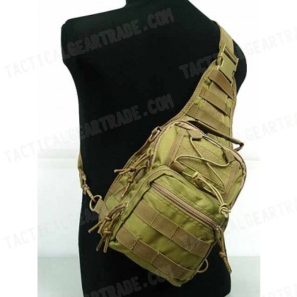 Tactical Utility Gear Shoulder Sling Bag Coyote Brown S