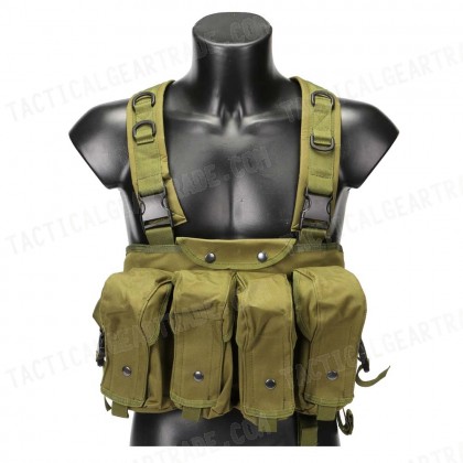 AK Magazine Chest Rig Carry Vest OD