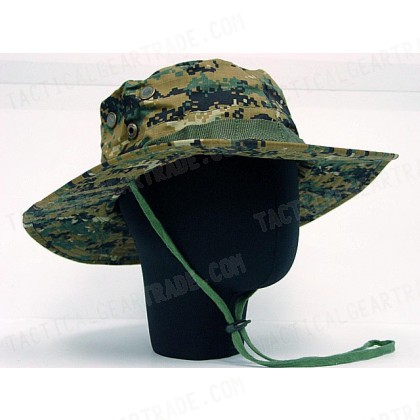 MIL-SPEC Boonie Hat Cap Digital Camo Woodland