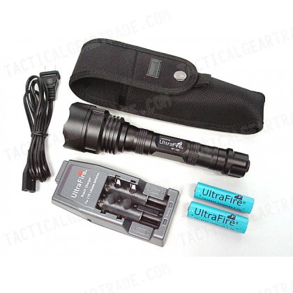 UltraFire WF-500 3x P4 CREE LED Flashlight w/Battery & Charger