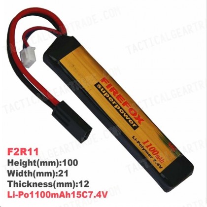 Firefox 7.4V 1100mAh LiPo Li-Po Li-Polymer Battery 15C F2R11