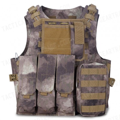 USMC Molle Combat Assault Plate Carrier Vest A-TACS AU Camo