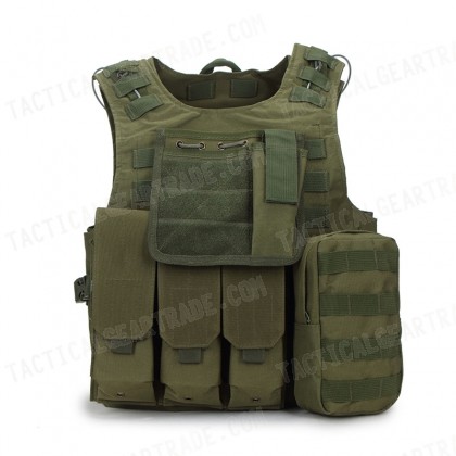 USMC Molle Combat Assault Plate Carrier Vest OD