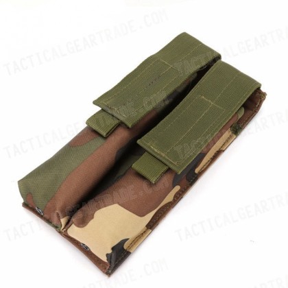 Airsoft Molle Double P90/UMP Magazine Pouch Camo Woodland
