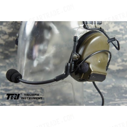 TRI COMTAC III Single Com Noise Reduction Headset (OD) For TRI / Mil-Spec PTT