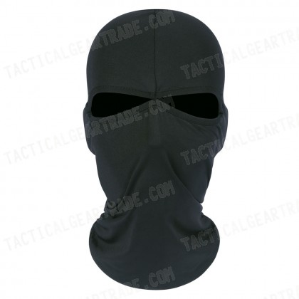 SWAT Balaclava Hood 2 Hole Head Face Mask Protector BK