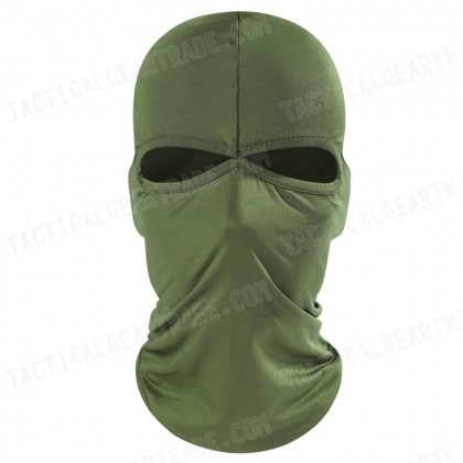 SWAT Balaclava Hood 2 Hole Head Face Mask Protector OD