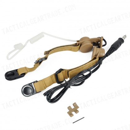 Z Tactical Tactical Throat Mic Headset Tan - Z033