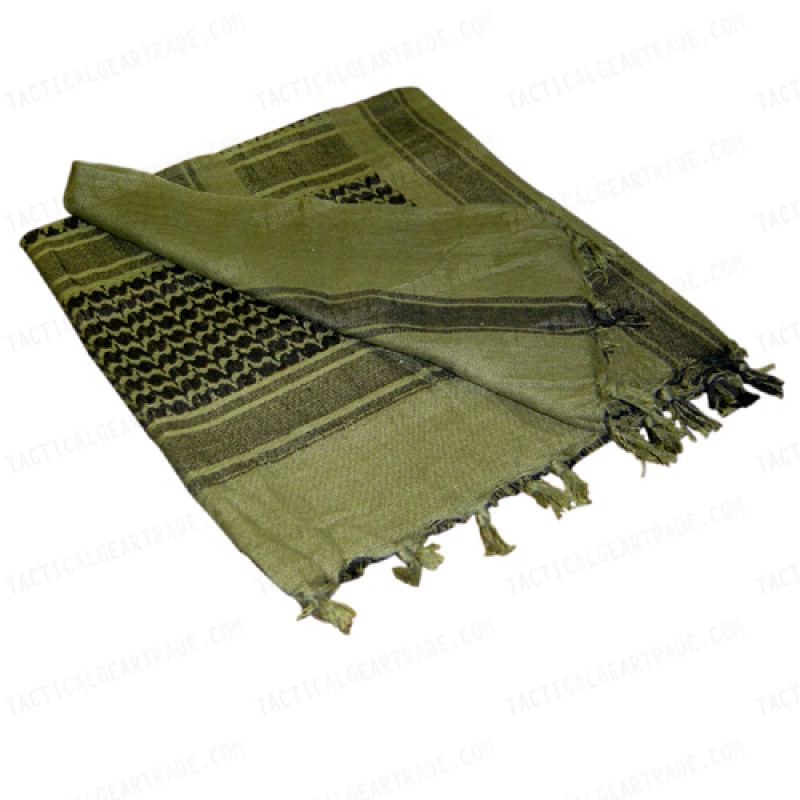 Arab scarf in Army Military Colours with Grenade Pattern Olive Green Shemagh
