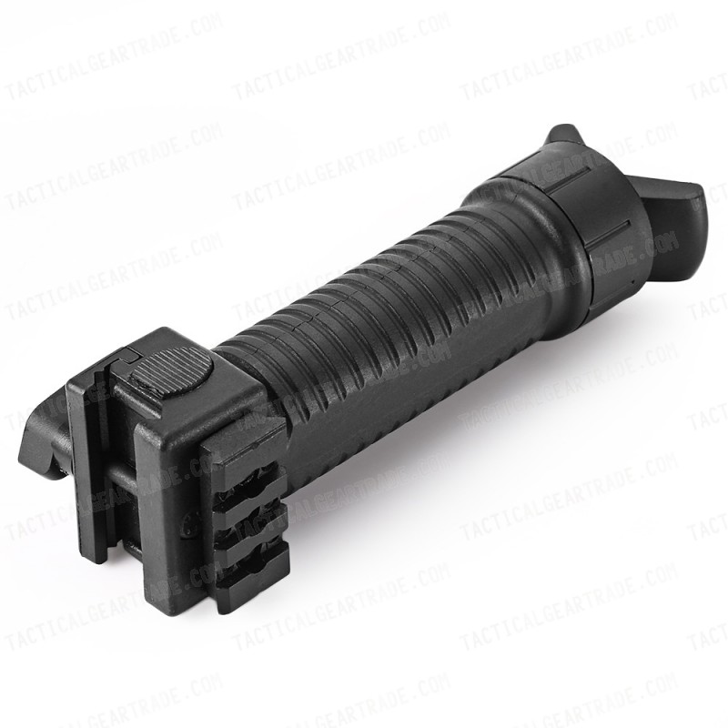 RIS Picattinny 20mm Rail Tactical Foregrip Grip w/Bipod Black