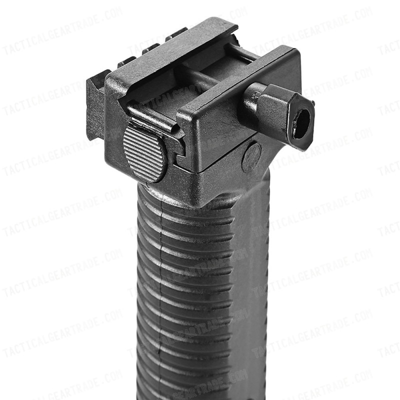 RIS Picattinny 20mm Rail Tactical Foregrip Grip w/Bipod Black